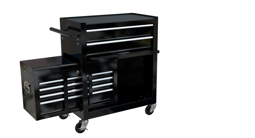 Leoglint High Capacity Rolling Tool Chest with Wheels and Drawers, 8-Drawer Tool Storage Cabinet--BLACK