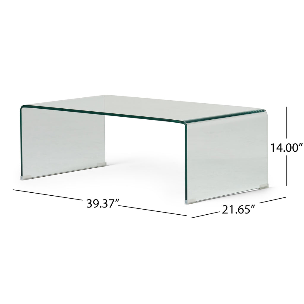 Leoglint COFFEE TABLE 12MM TEMPERED BENT GLASS