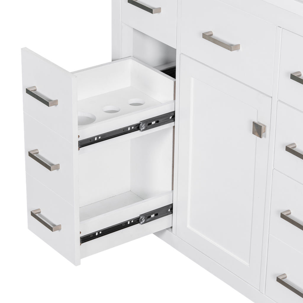 Leoglint [Cabinet Only] 36" White Bathroom Vanity(Sink not included)