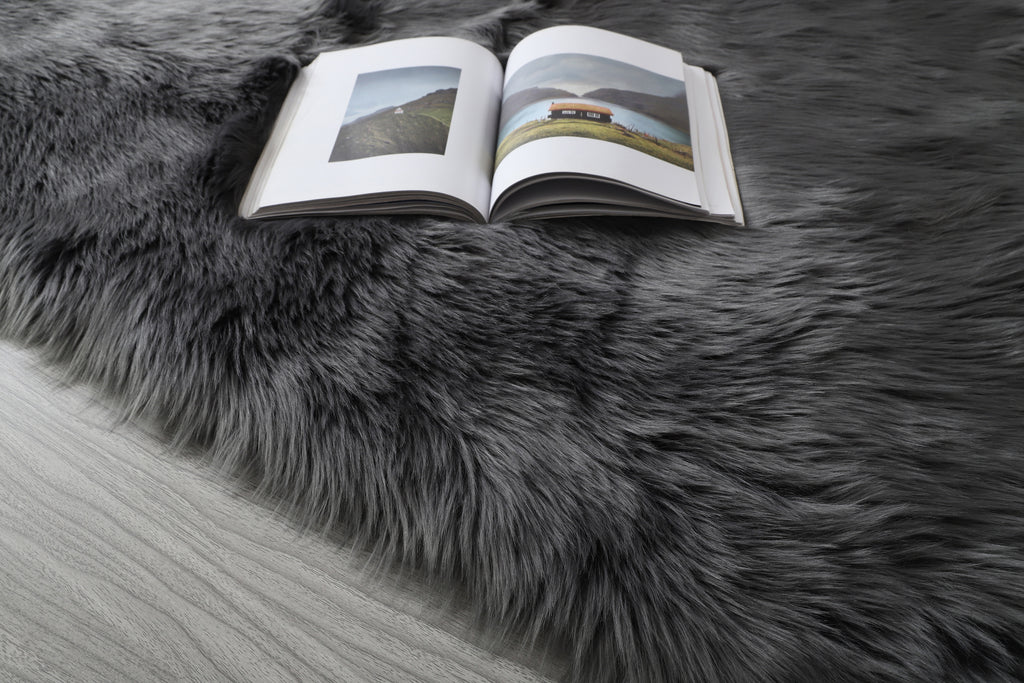 Leoglint "Cozy Collection" Ultra Soft Fluffy Faux Fur Sheepskin Area Rug