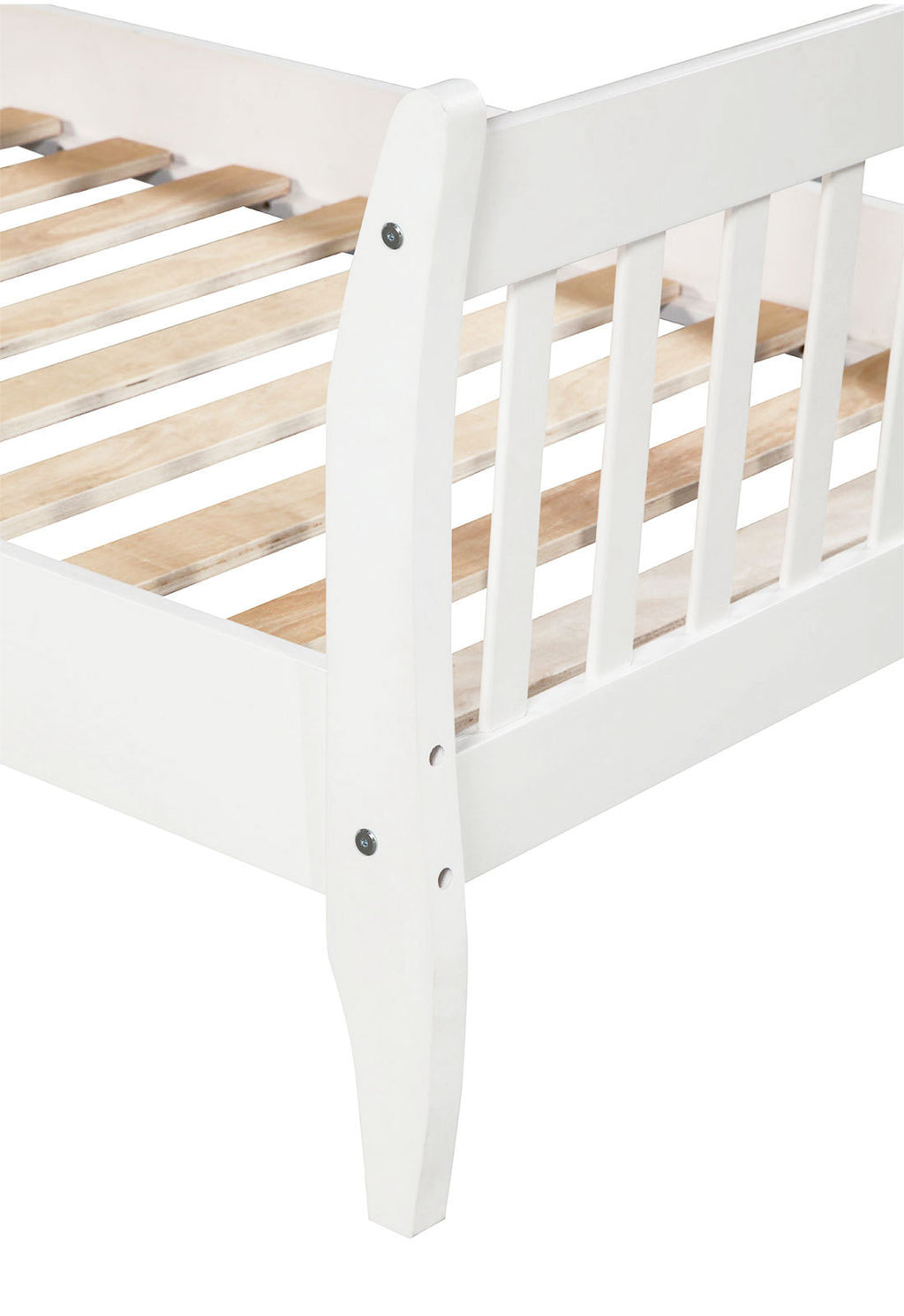 TOPMAX Platform Bed Frame Mattress Foundation with Wood Slat Support, Twin (White)