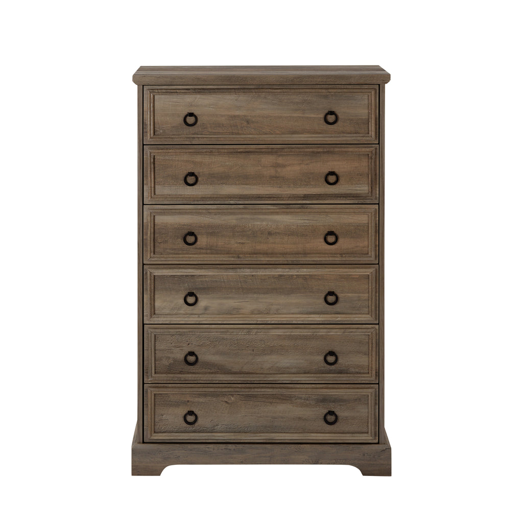 Leoglint Modern 6 Drawer Dresser,Drawer Chest,Dressers for Bedroom, Tall Chest of Drawers Closet Organizers & Storage Clothes - Easy Pull Handle, Textured Borders Living Room, Hallway,L 29.53''*W15.75''*H48.03''