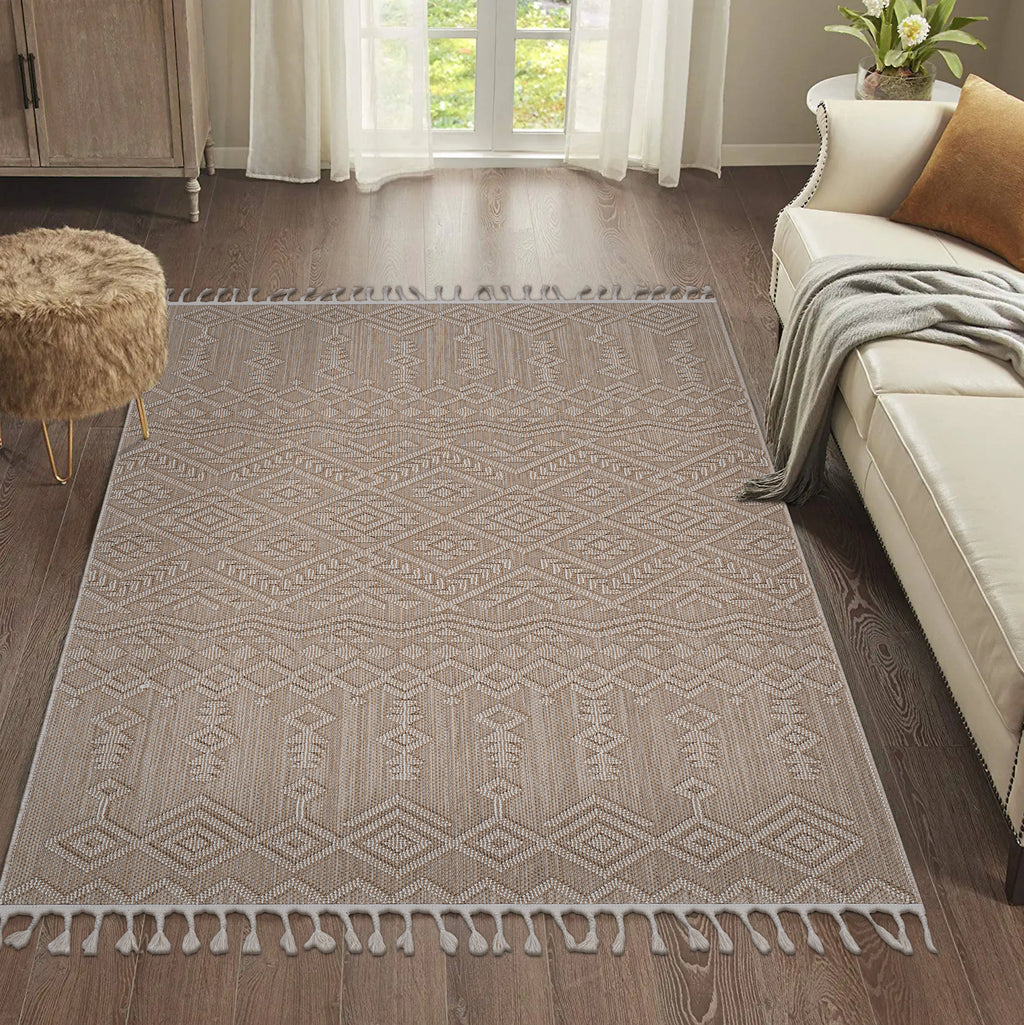 Leoglint 5X7 Natural /Traditional Indoor/Outdoor Area Rug