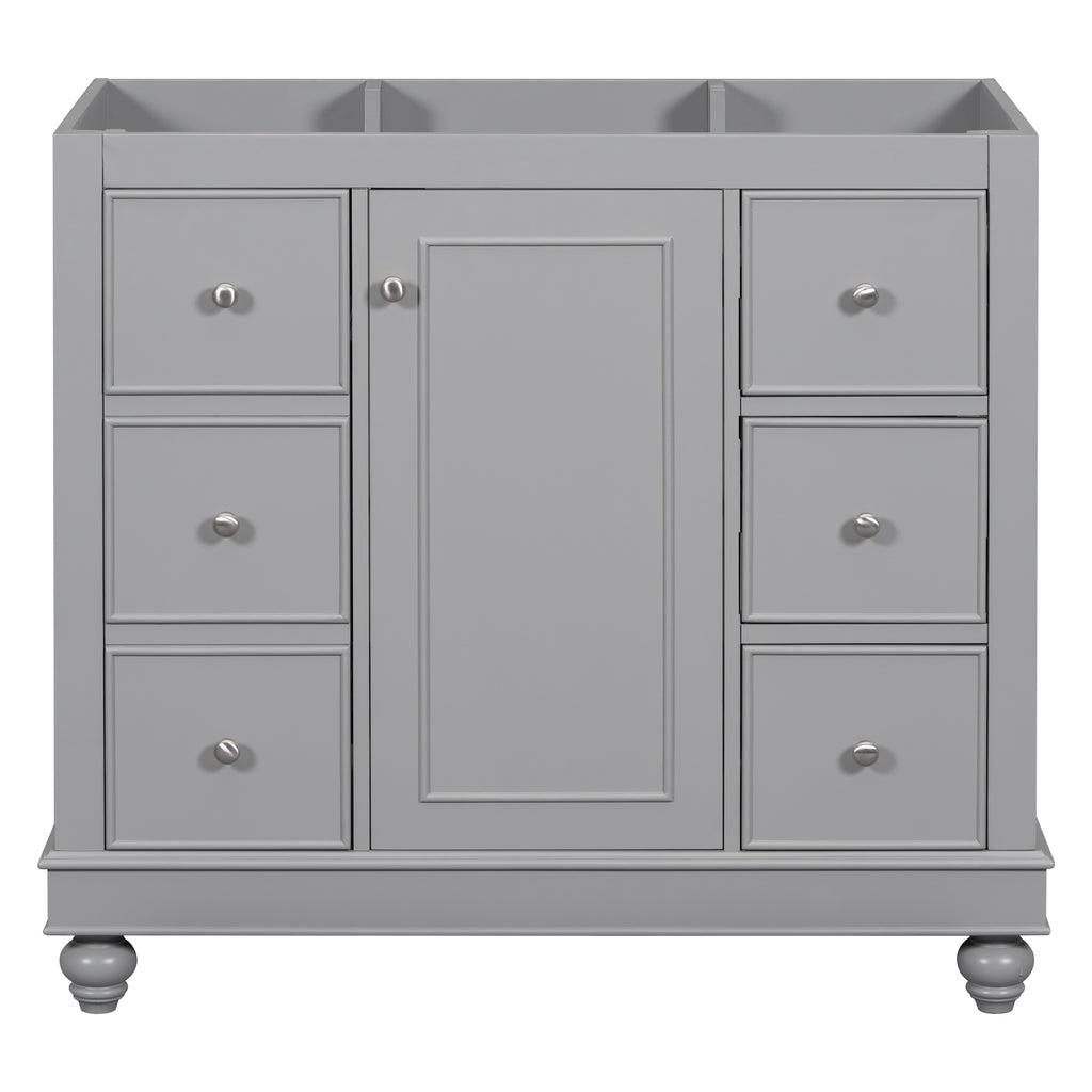 Leoglint [Cabinet Only] 36" Gray Bathroom vanity(Sink not included)