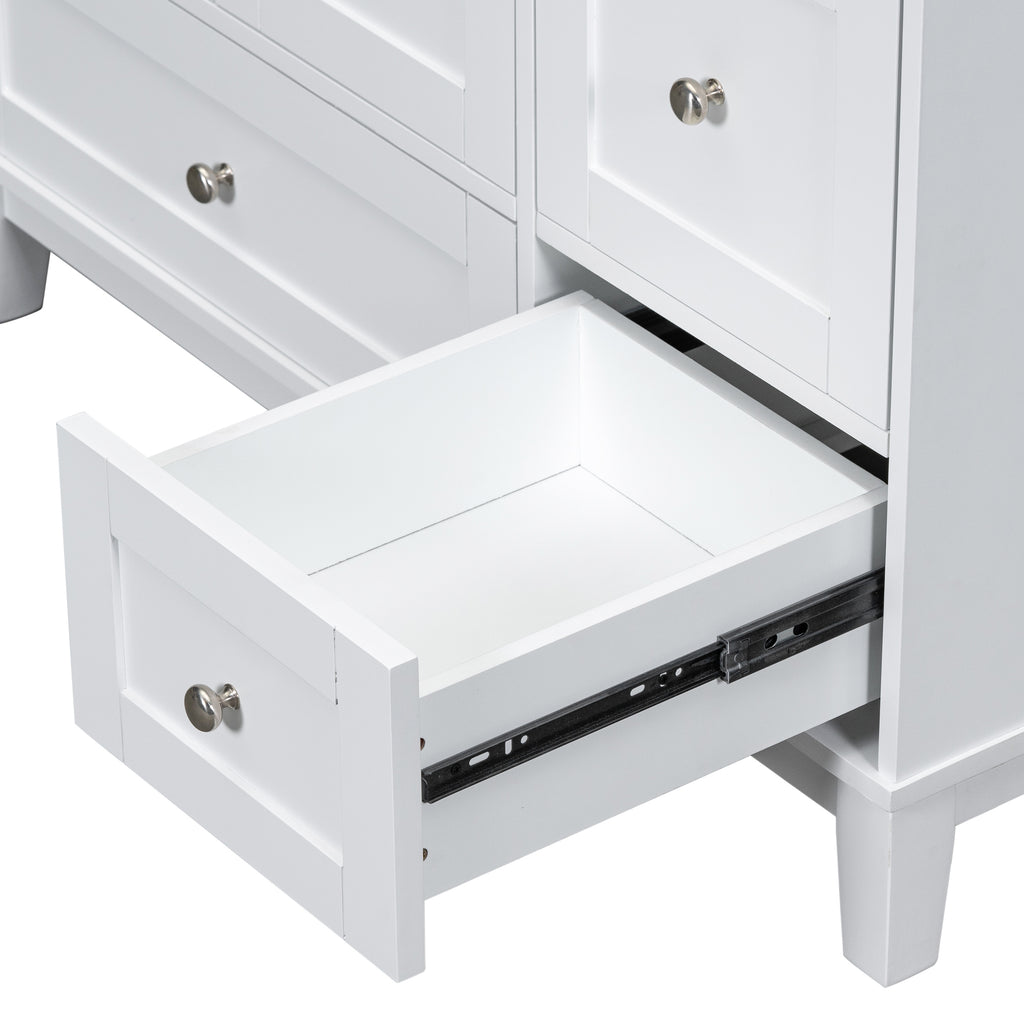 Leoglint [Cabinet Only] 36" Bathroom vanity, white(Sink not included)