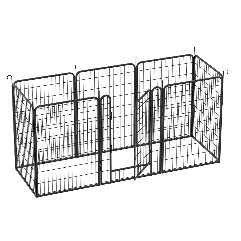 Leoglint 8 Panels Heavy Duty Metal Playpen with door,39.37"H Dog Fence Pet Exercise Pen for Outdoor, Indoor