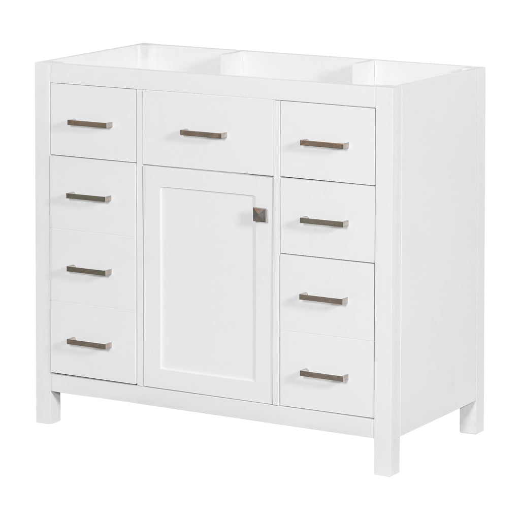 Leoglint [Cabinet Only] 36" White Bathroom Vanity(Sink not included)