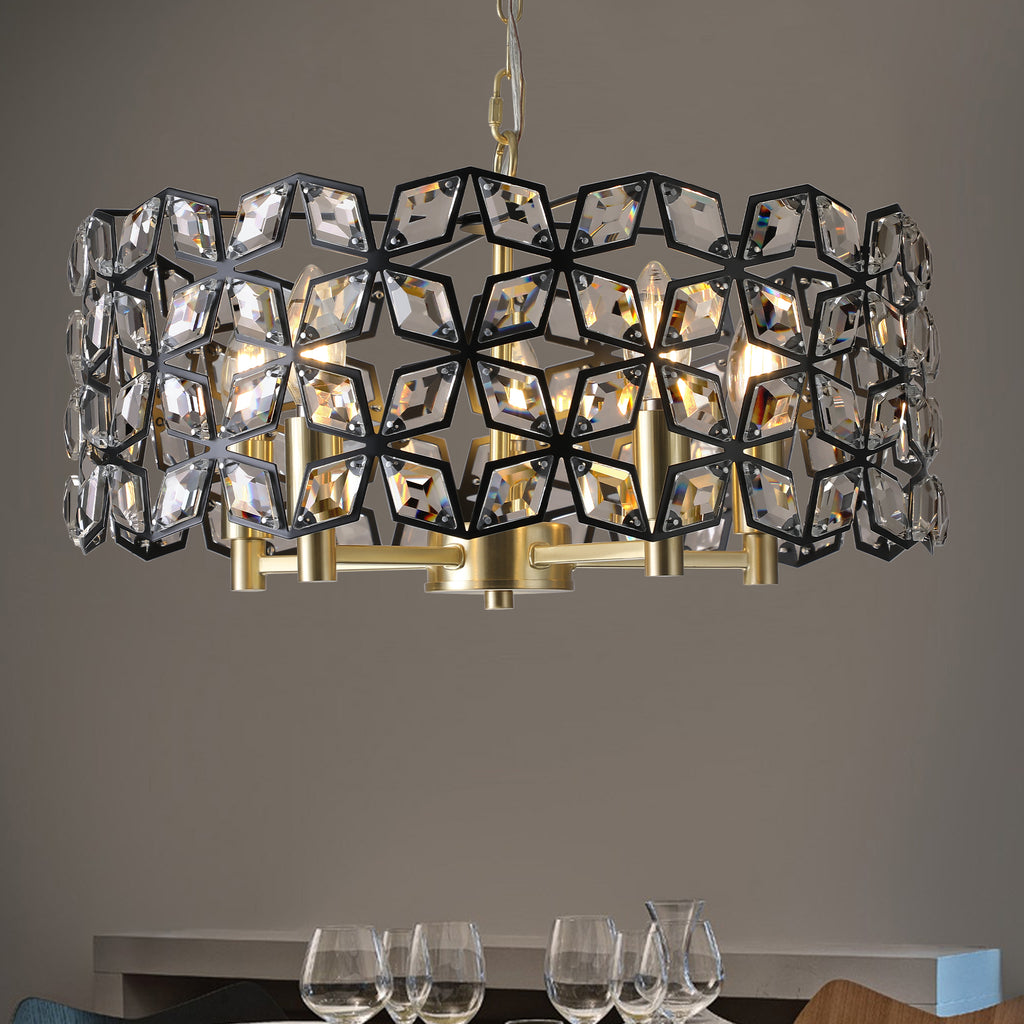 Leoglint Pendant Modern Crystal Chandelier for Living-Room Round Cristal Lamp Luxury Home Decor Light Fixture