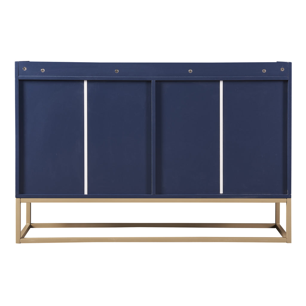 Leoglint TREXM Modern Sideboard Elegant Buffet Cabinet with Large Storage Space for Dining Room, Entryway (Navy)