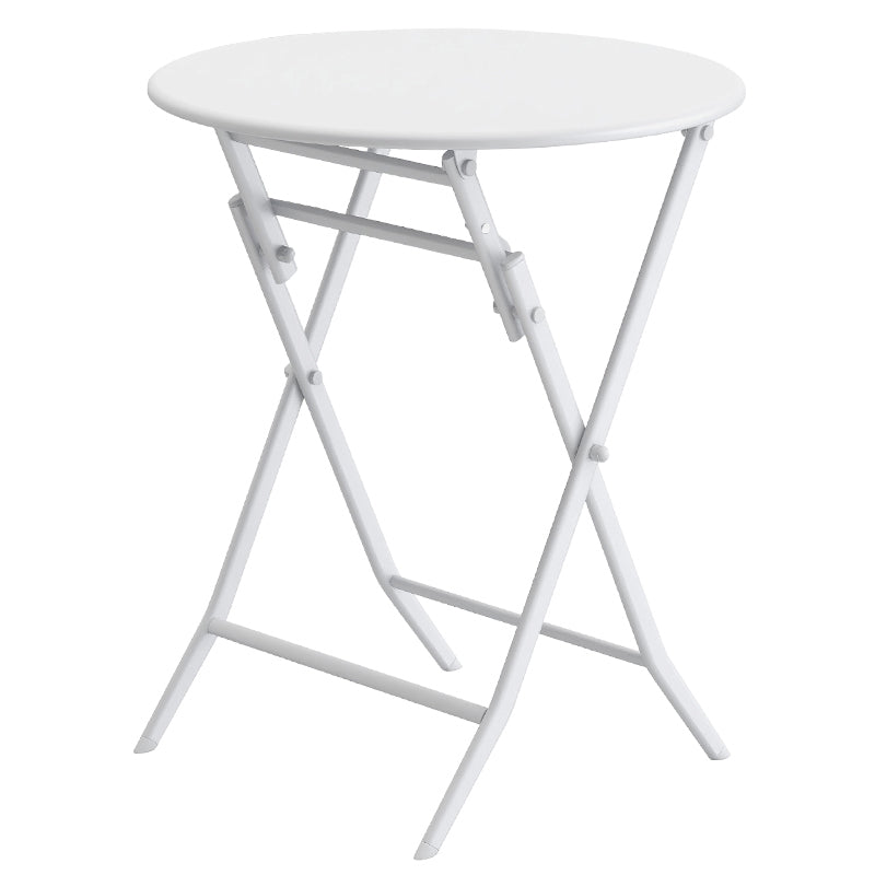 Leoglint 3 Piece Patio Bistro Set of Foldable Round Table and Chairs,Outdoor Chair, White