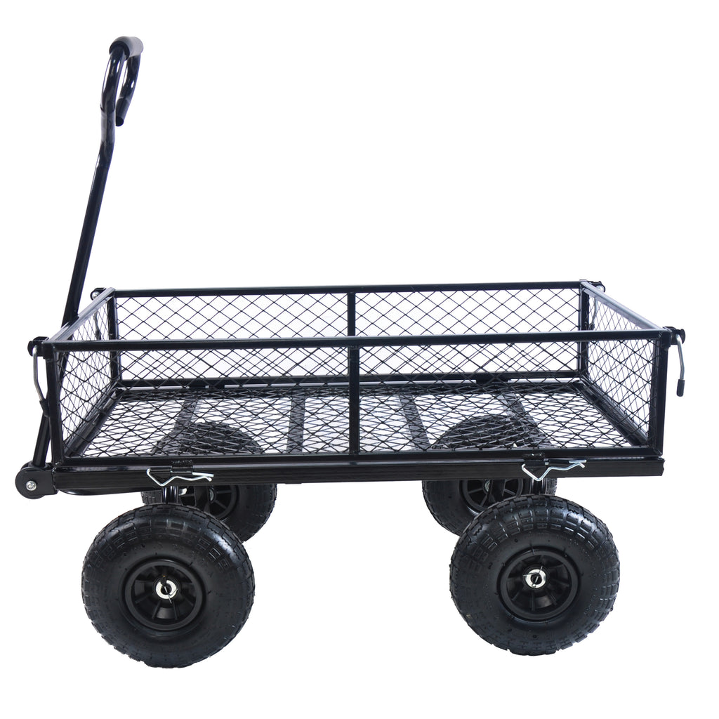 Leoglint Wagon Cart Garden cart trucks make it easier to transport firewood TC1840BKG