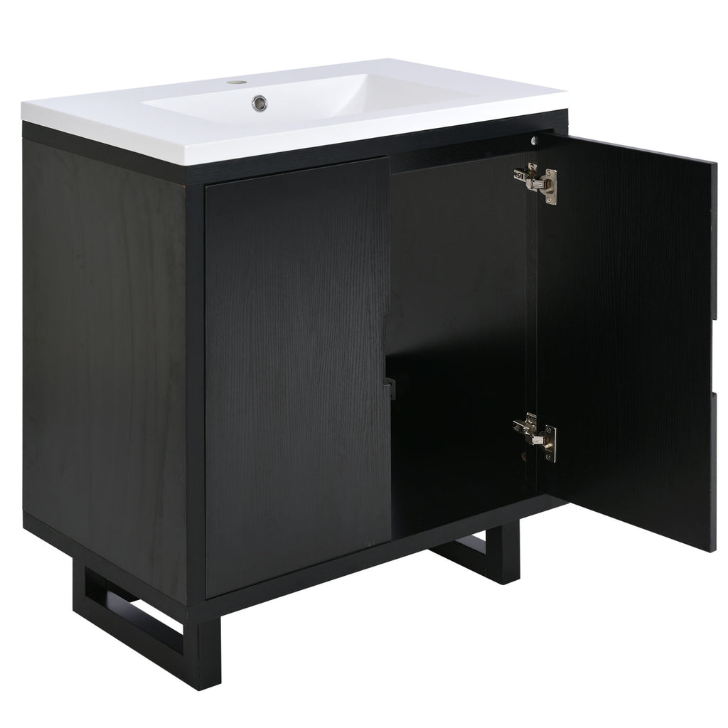 Leoglint 30" Bathroom vanity Set with Sink, Combo Cabinet, Bathroom Storage Cabinet, Solid Wood Frame