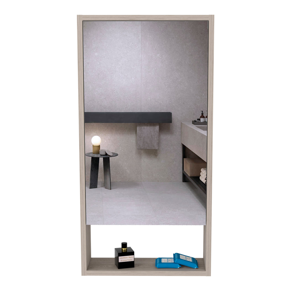 Leoglint Medicine Cabinet Irvine, One External Shelf, Light Gray Finish