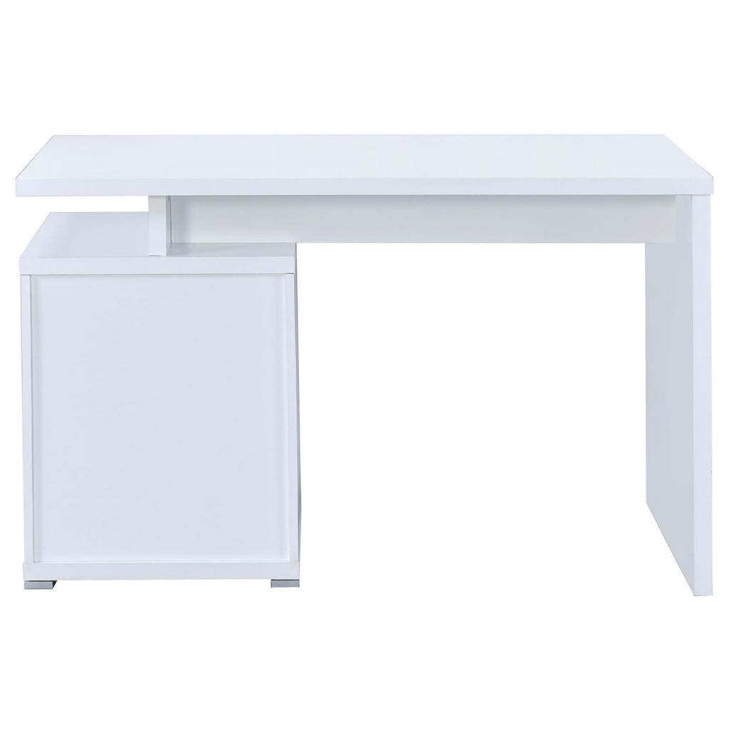 Leoglint White 2-Drawer Reversible Office Desk