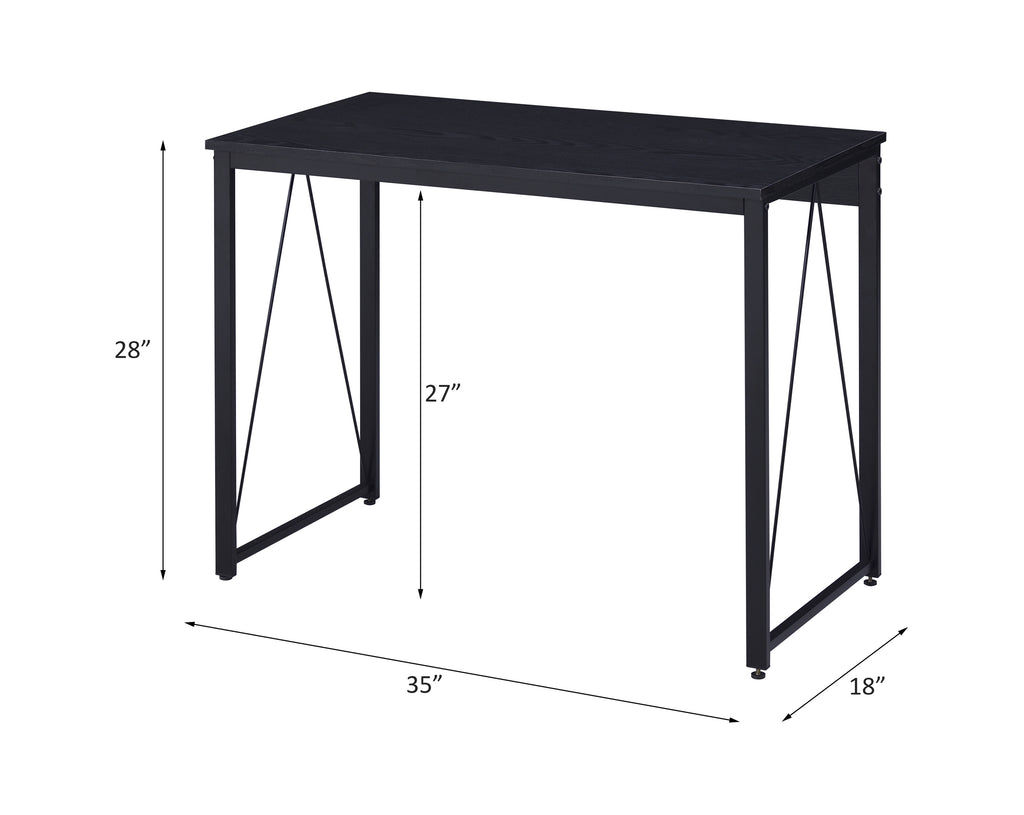 Leoglint ACME Zaidin Writing Office Desk, Black Finish 92602