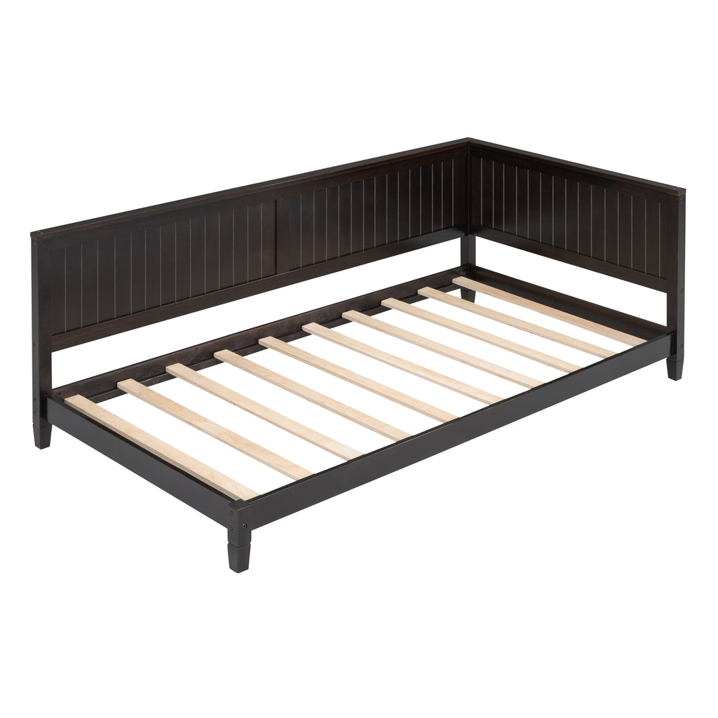 Leoglint Twin Size Wood Daybed/Sofa Bed Frame, Espresso