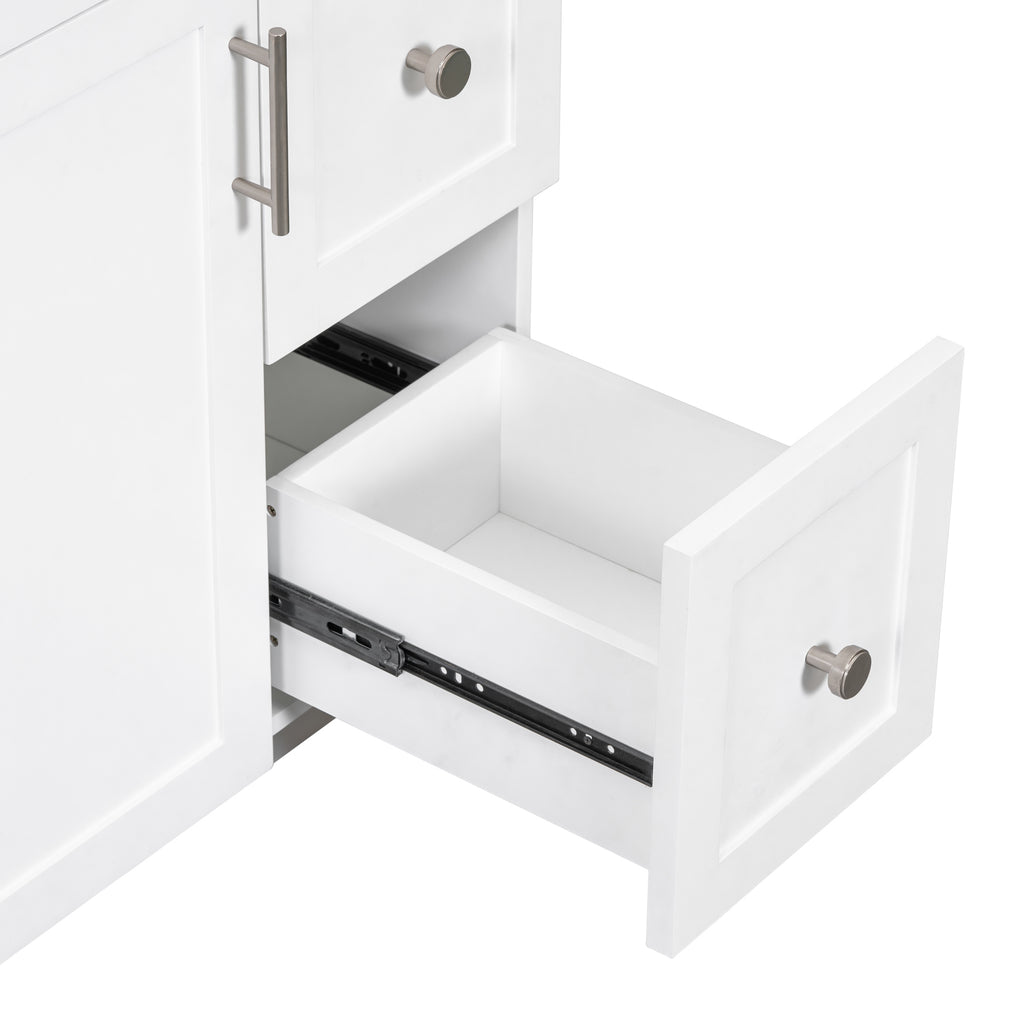 Leoglint [Cabinet Only] 36" White Bathroom Vanity(Sink not included)