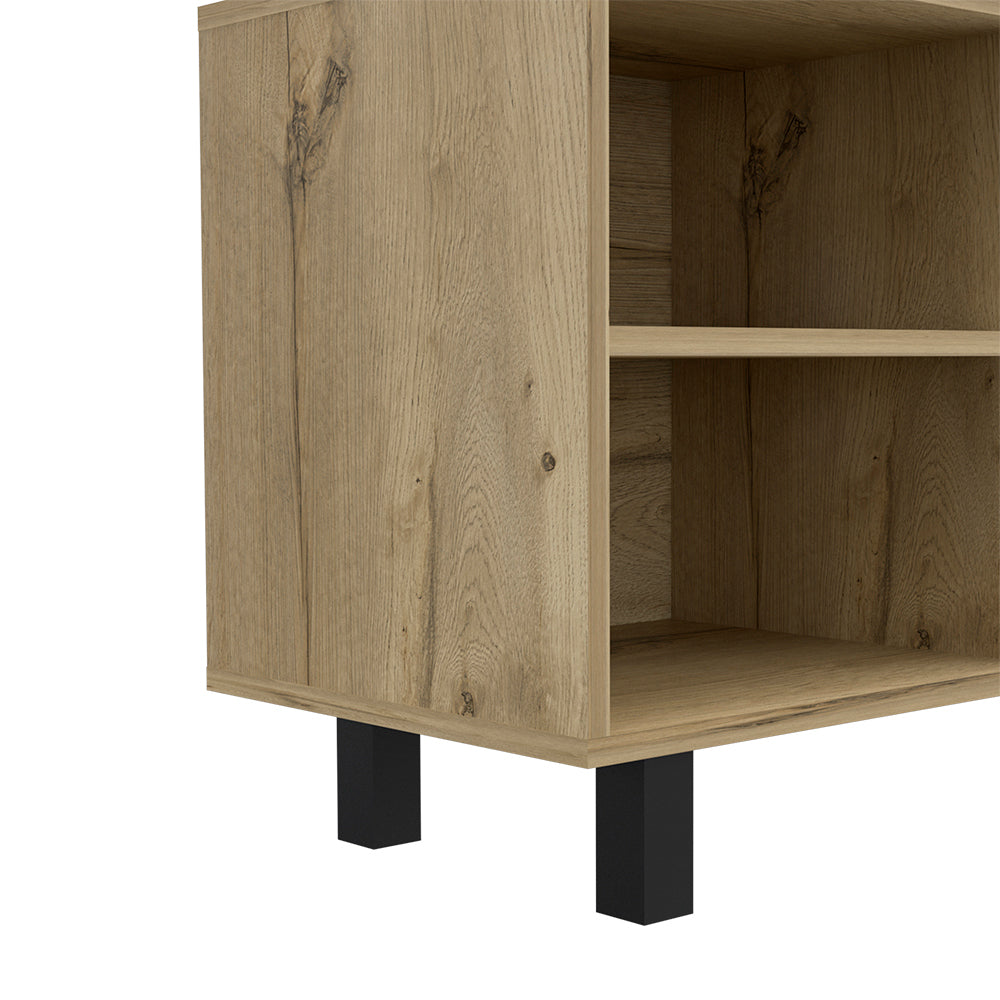 Leoglint TV Stand for TV´s up 70" Estocolmo, Four Open Shelves, Light Oak Finish