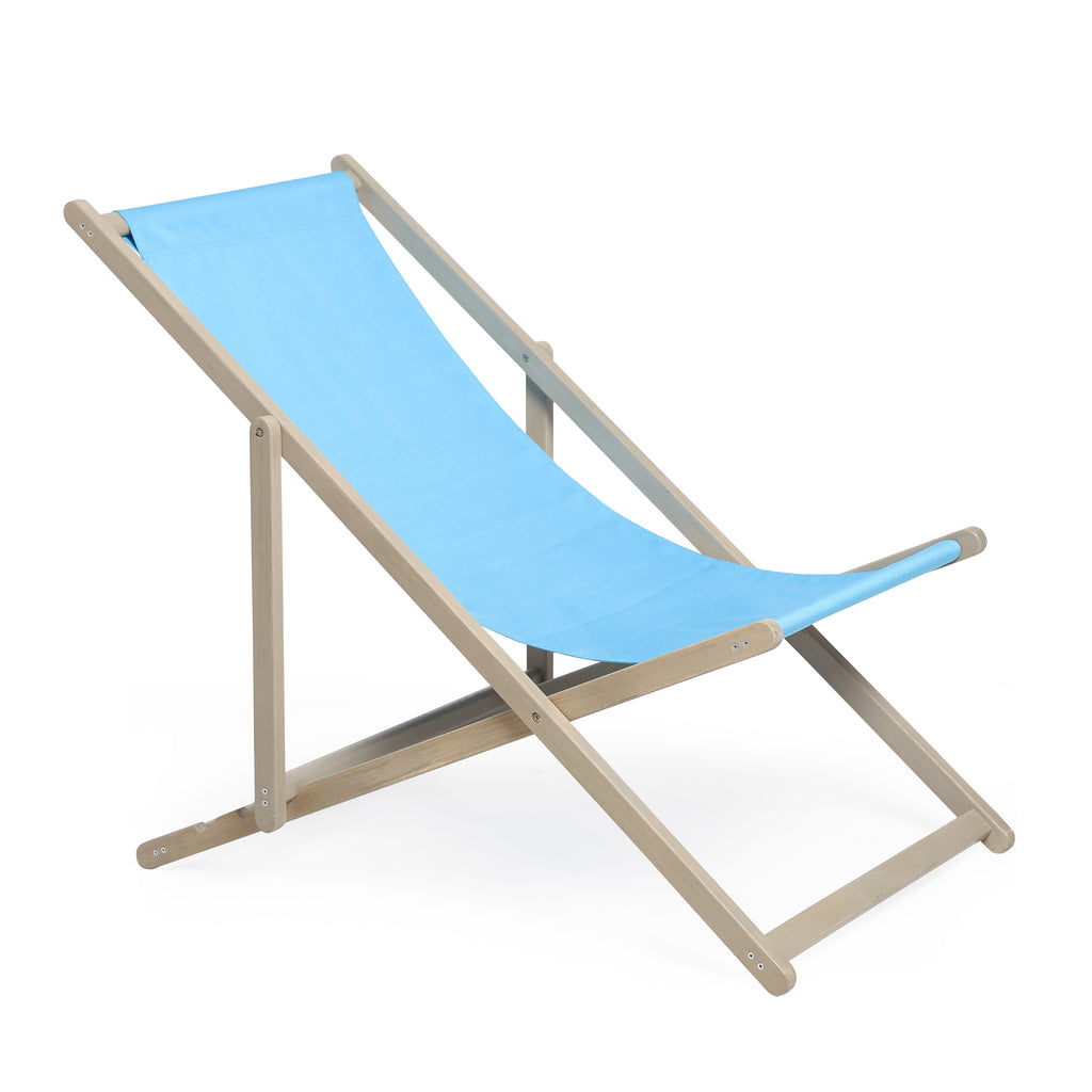 Leoglint Beach Sling Patio Outdoor Chair Set of 2,Wooden Folding Outdoor Chairs for Outside 3 Level Height Adjustable, Portable Reclining Beach Chair