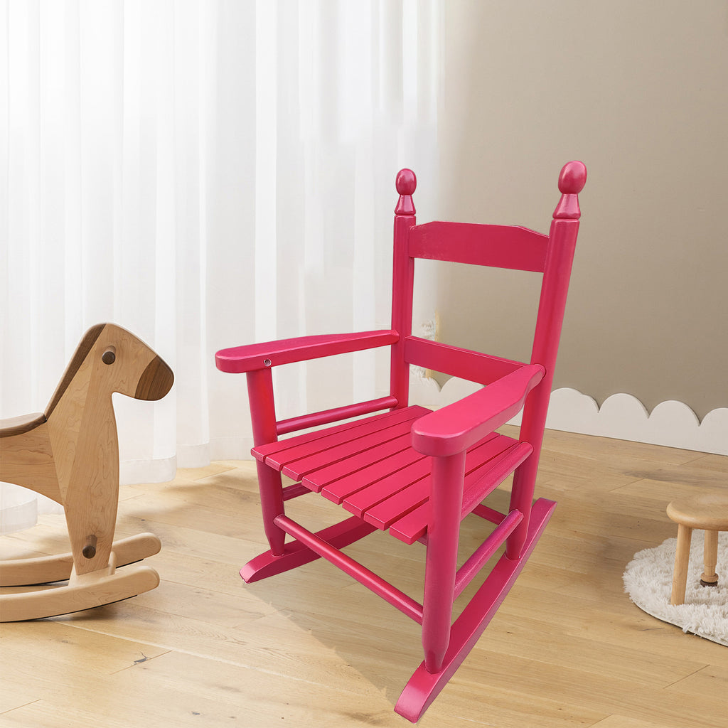 Leoglint Children's rocking rose red Outdoor chair- Indoor or Outdoor -Suitable for kids-Durable