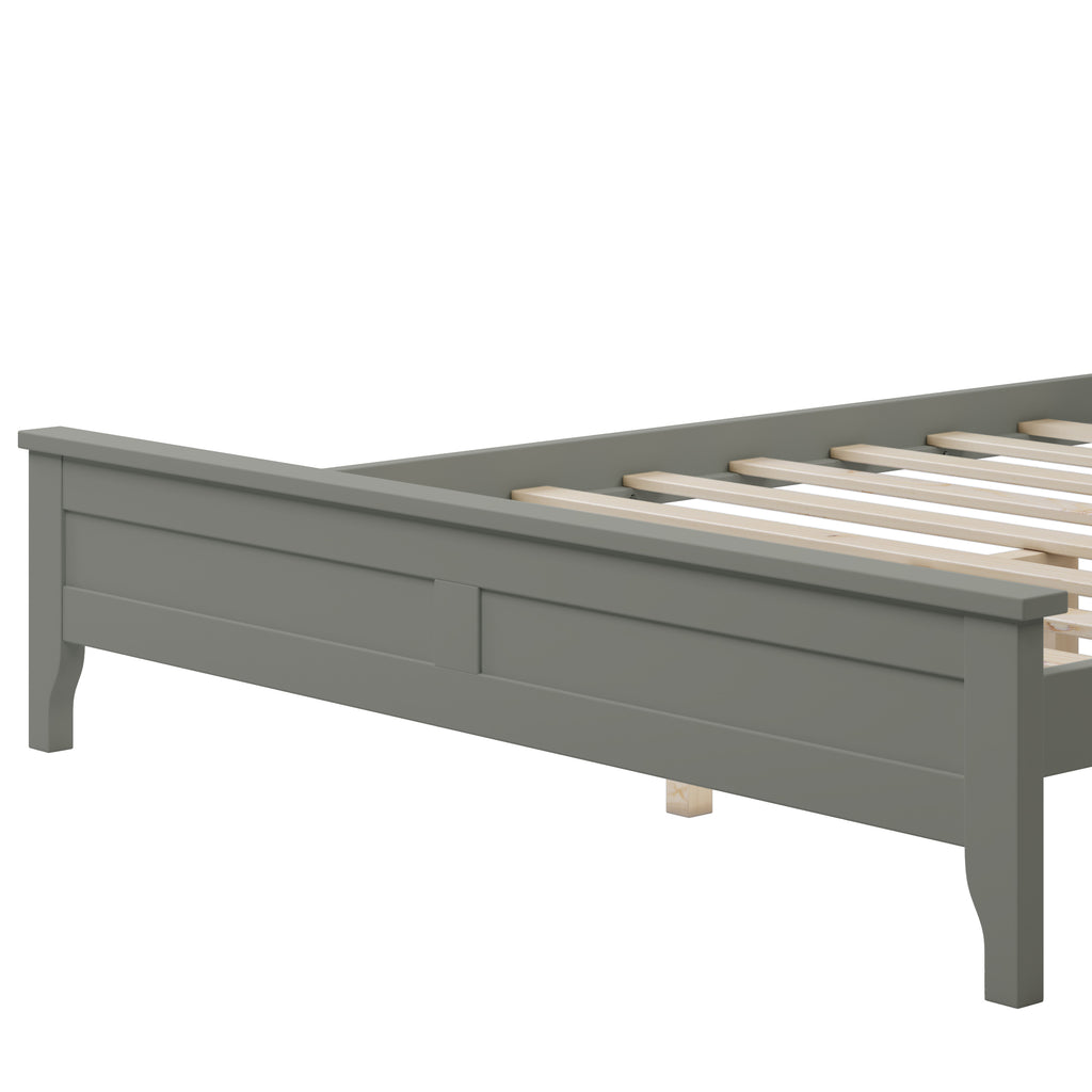 Modern Gray Solid Wood Full Platform Bed Frame(old sku:WF283524AAE)	 Modern Gray Solid Wood Full Platform Bed(old sku:WF283524AAE)