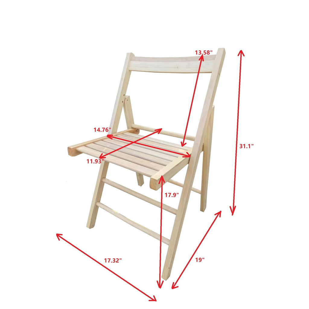 Leoglint FOLDING OUTDOOR CHAIR-2/S, FOLDABLE STYLE -NATURAL