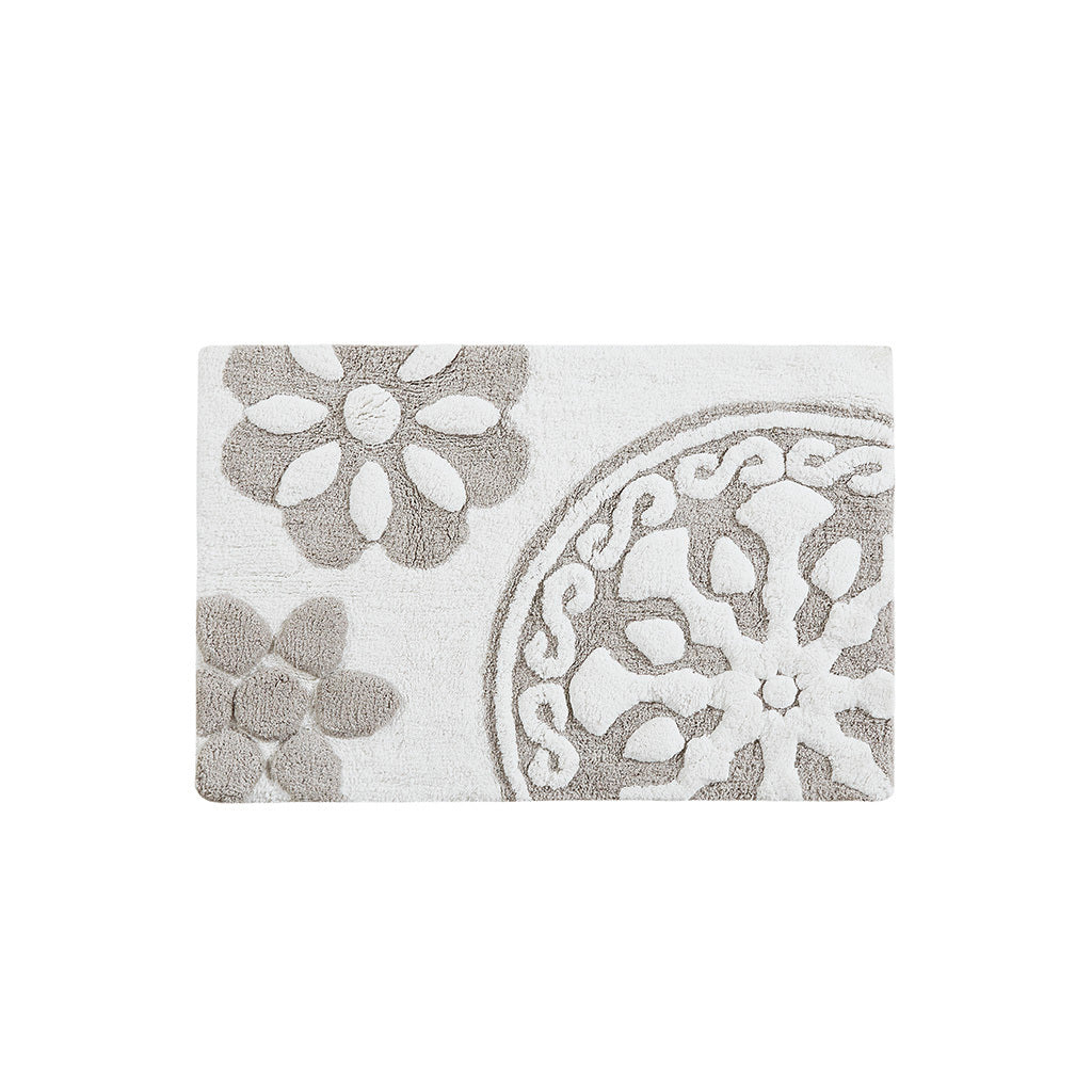 Leoglint Medallion Cotton Tufted Bath Rug