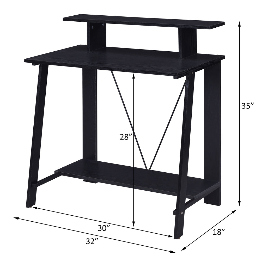 Leoglint ACME Nypho Writing Office Desk, Black Finish 92734