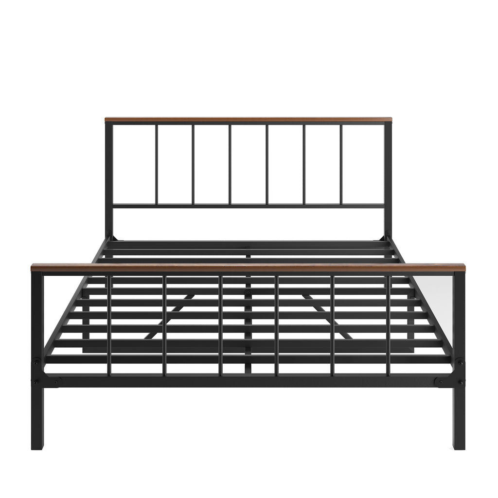 Metal Platform Bed frame with Headboard and Footboard,Sturdy Metal Frame, No Box Spring Needed(Full)