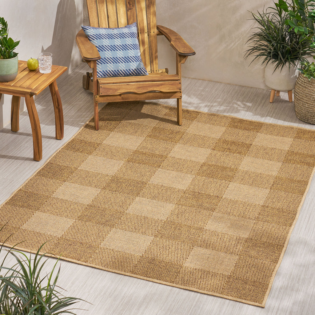 Leoglint 5'3" x 7' Indoor/Outdoor Area Rug, Natural