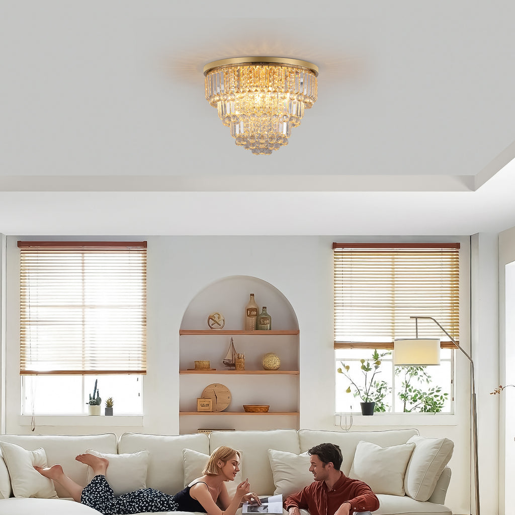 Leoglint Pendant Gold luxury modern style crystal lights,large ceiling chandeliers,dining room,living room,bedroom