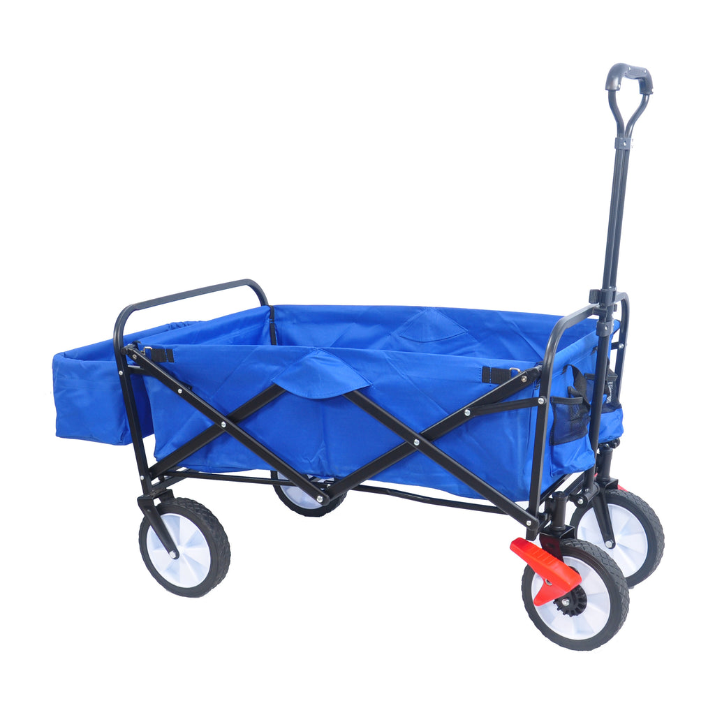 Leoglint Garden cart Folding Wagon Garden Shopping Beach Cart (Blue colour)