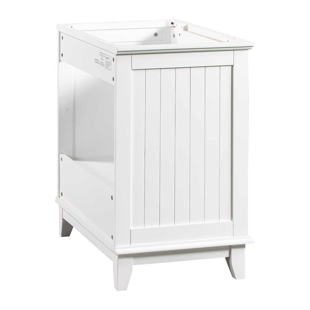 Leoglint 30" Bathroom Vanity Base without Sink, Bathroom Cabinet with Two Doors and One Drawer, White