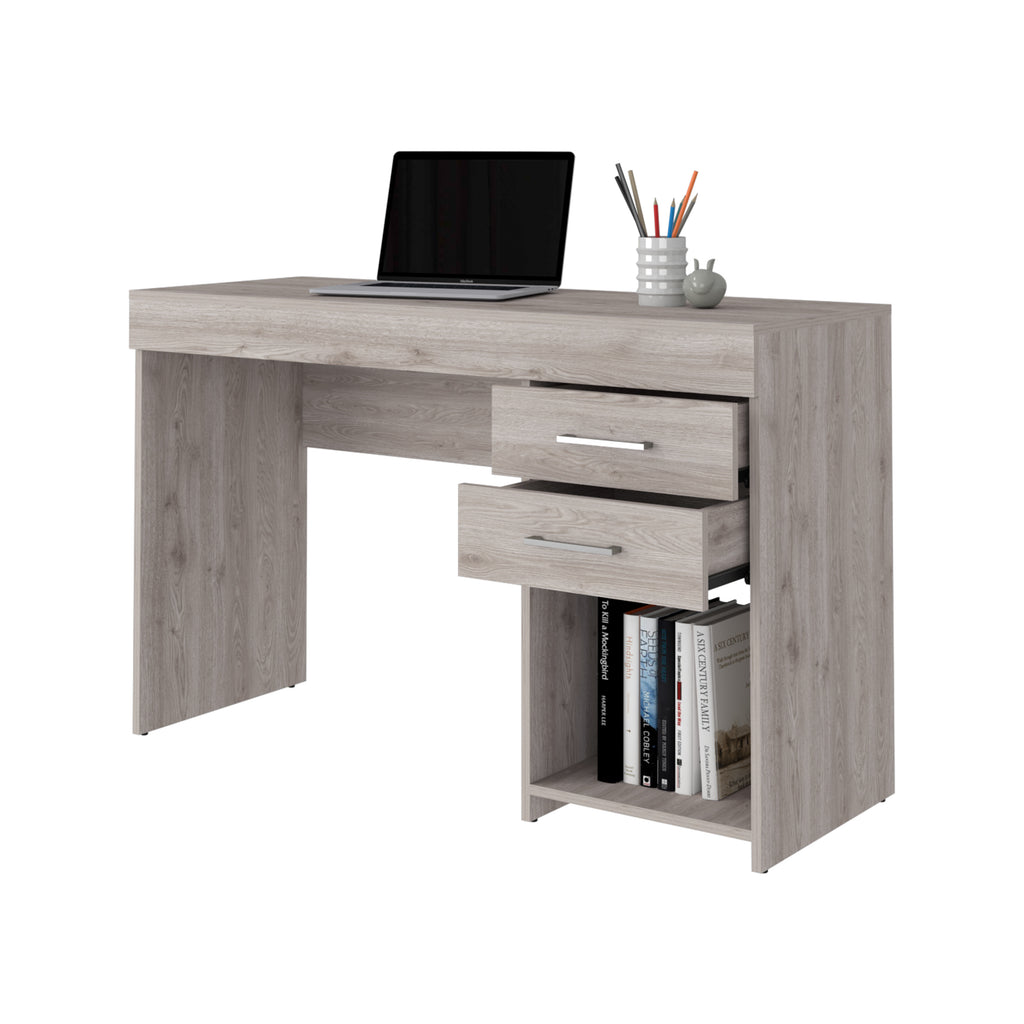 Leoglint Austin Writing Computer Office Desk, Two Drawers, One Cabinet