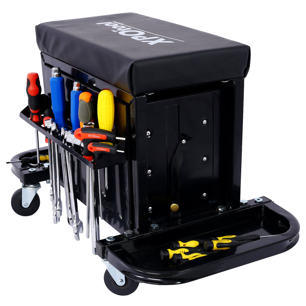 Leoglint 350-Pound Capacity Garage Glider Rolling Tool Chest Seat