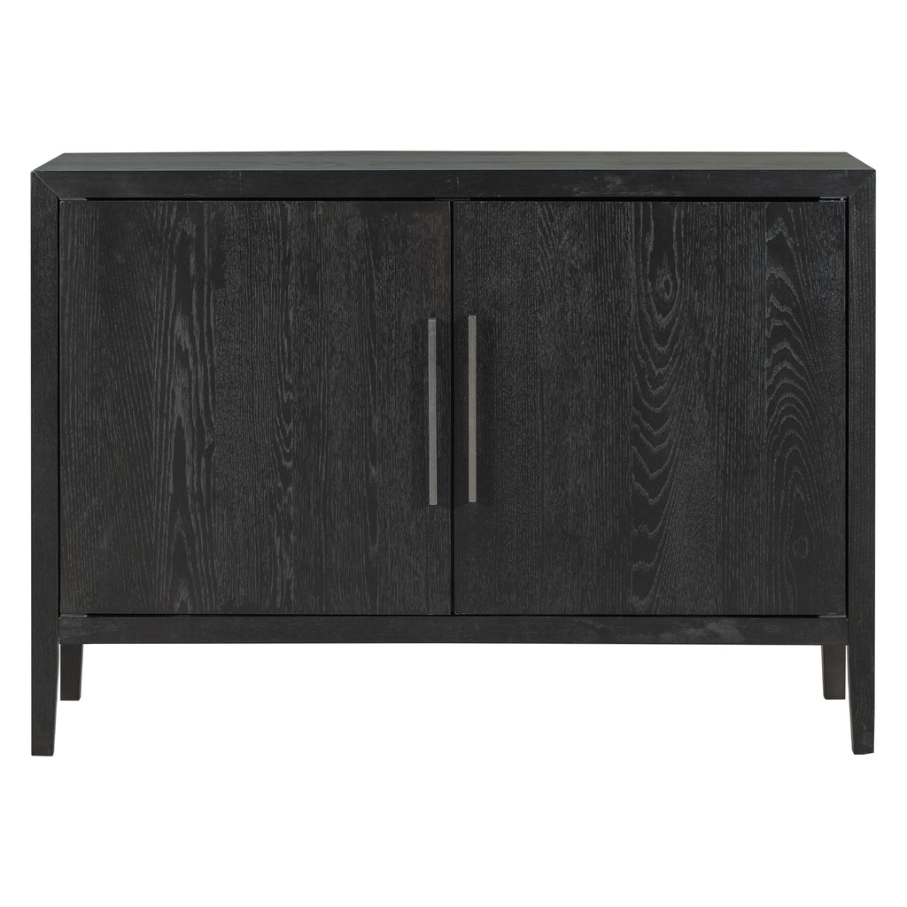 Leoglint U-Style Storage Cabinet Sideboard Wooden Cabinet with 2 Metal handles and 2 Doors for Hallway, Entryway, Living Room