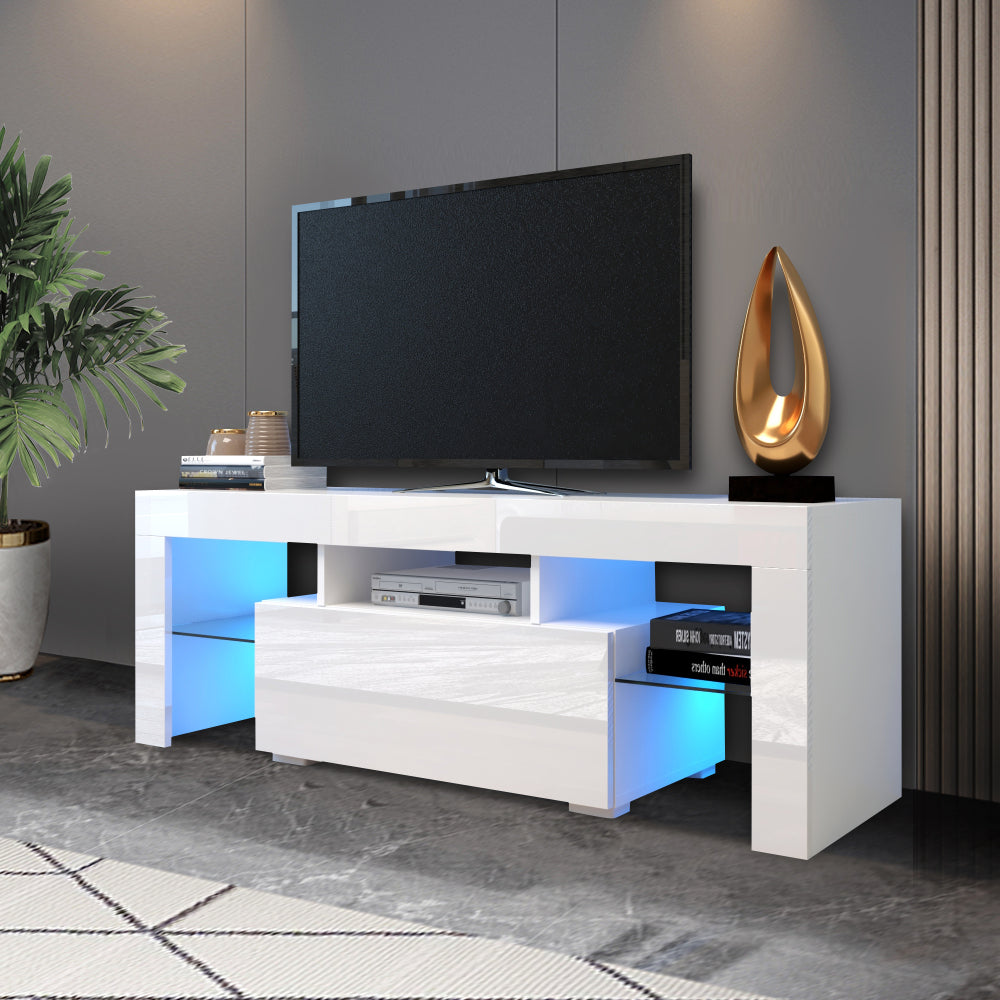 Leoglint Entertainment TV Stand, Large TV Stand TV Base Stand with LED Light TV Cabinet.