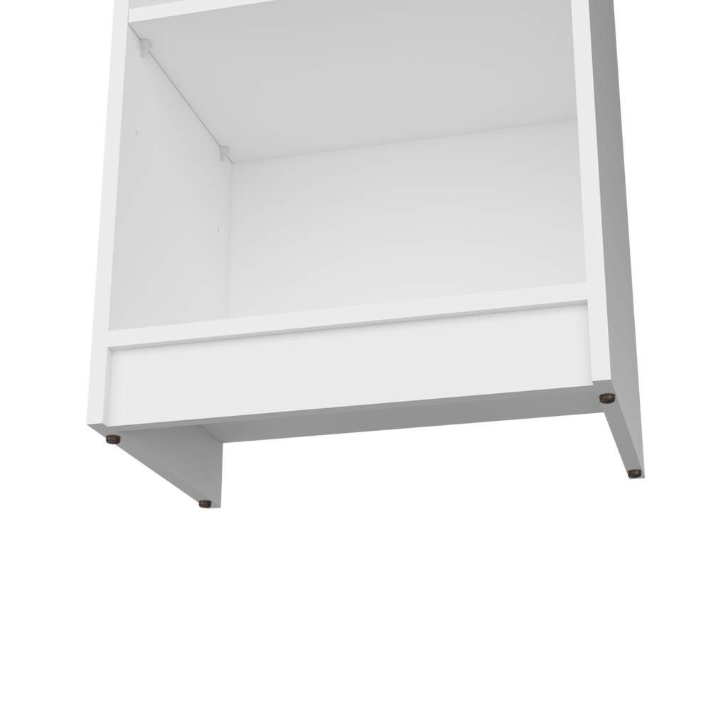 Leoglint Vinton XS Bookcase Compact Bookshelf with Multiple Shelves, White