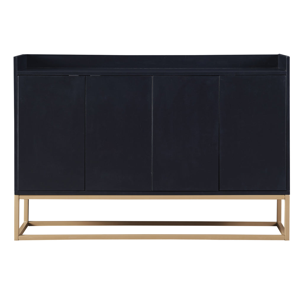 Leoglint TREXM Modern Sideboard Elegant Buffet Cabinet with Large Storage Space for Dining Room, Entryway (Black)