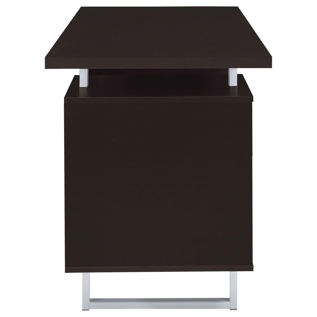 Leoglint Cappuccino 2-drawer Floating Top Office Desk