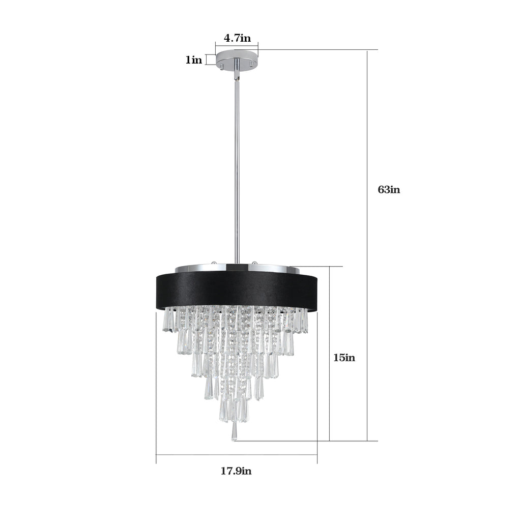 Leoglint Pendant Modern Crystal Chandelier for Living-Room Round Cristal Lamp Luxury Home Decor Light Fixture