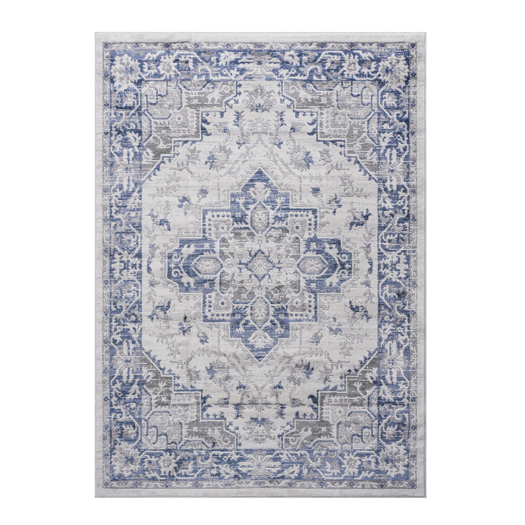 Leoglint 6X9 Blue/Grey/Oriental Non-Shedding Living Room Bedroom Dining Home Office Stylish and Stain Resistant Area Rug