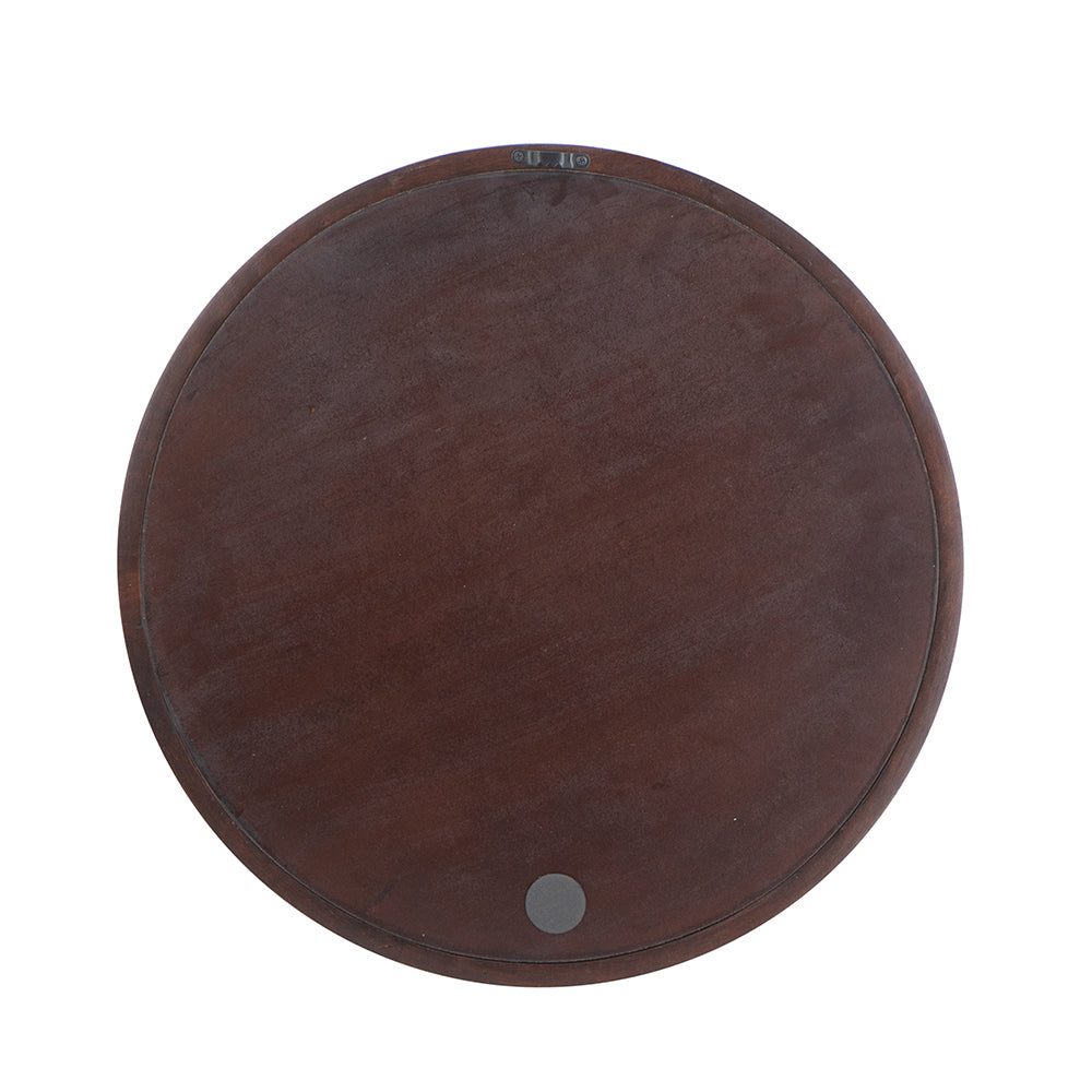 Leoglint 20" x 20" Circle Wall Mirror with Wooden Frame and Walnut Finish,Wall Mirror for Living Room Dining Room