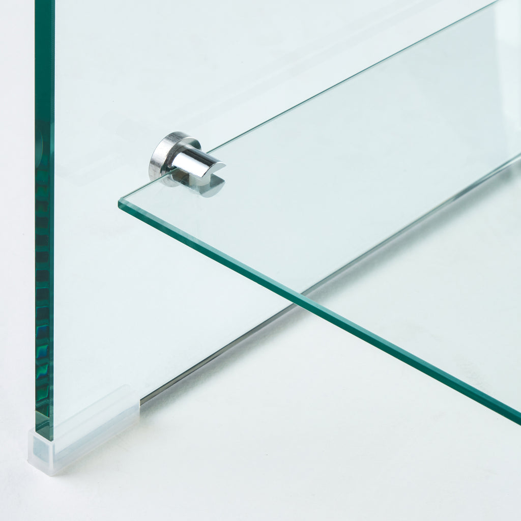 Leoglint COFFEE TABLE 12MM TEMPERED BENT GLASS ,6MM SHELF GLASS