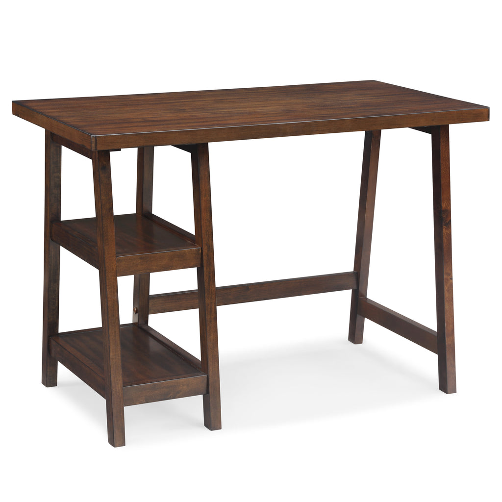 Leoglint Redina Contemporary Wood Writing Office Desk with Storage, Espresso