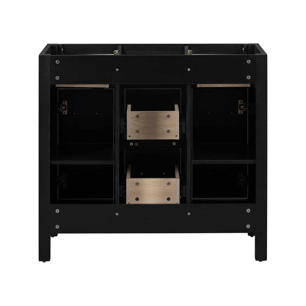 Leoglint [Cabinet Only] 36" Black Bathroom Vanity(Sink not included)