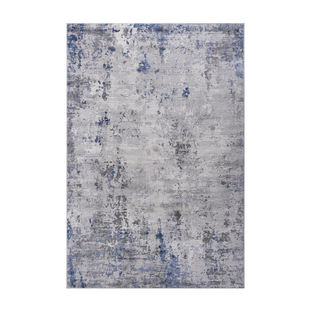 Leoglint 5X7 Silver/Blue/Abstract Non-Shedding Living Room Bedroom Dining Home Office Stylish and Stain Resistant Area Rug