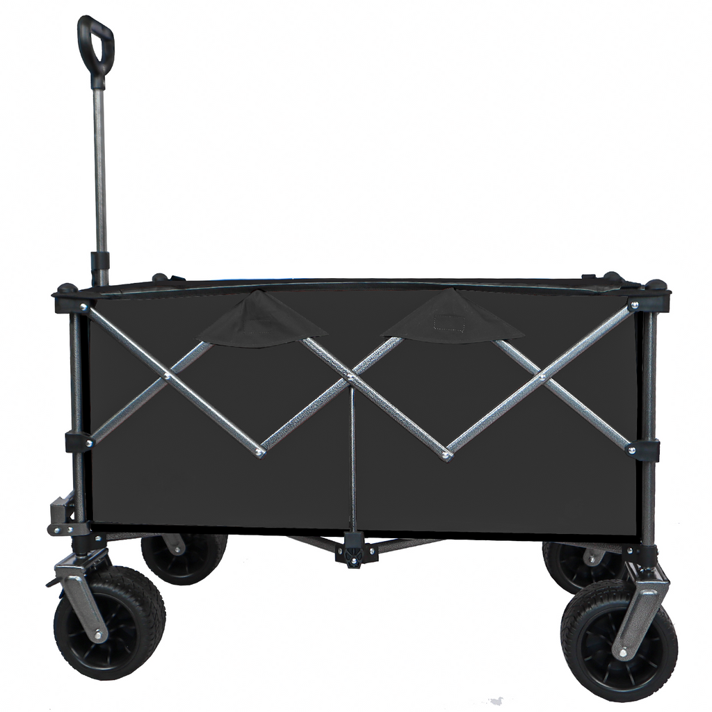 Leoglint Garden cart Collapsible Folding Wagon, Push Pull Foldable Beach Wagon Cart