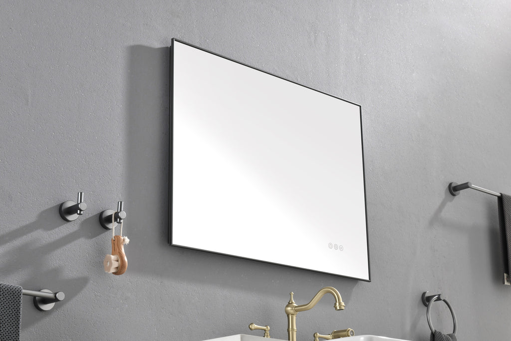 Leoglint 32 x 24Inch LED Mirror Bathroom Vanity Mirror with Back Light, Wall Mount Anti-Fog Memory Large Adjustable Vanity Mirror