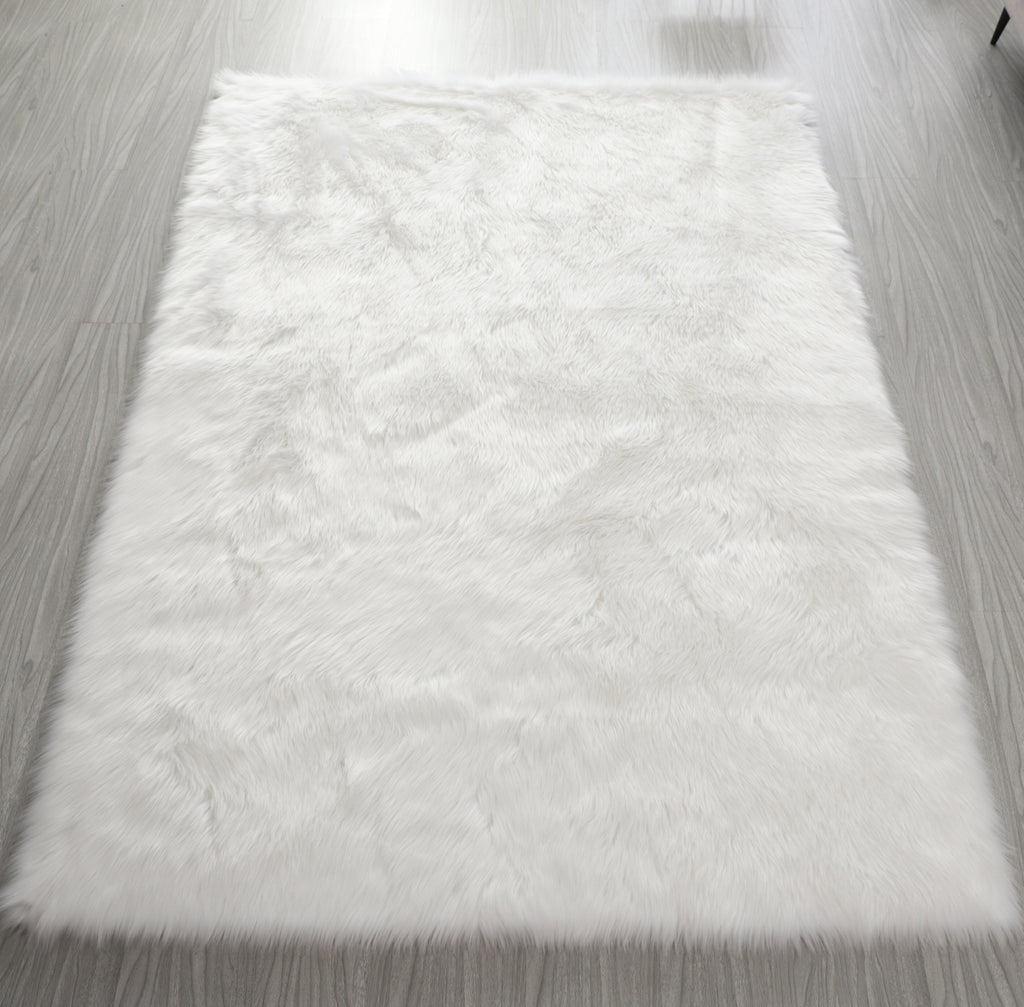 Leoglint "Cozy Collection" Ultra Soft Fluffy Faux Fur Sheepskin Area Rug